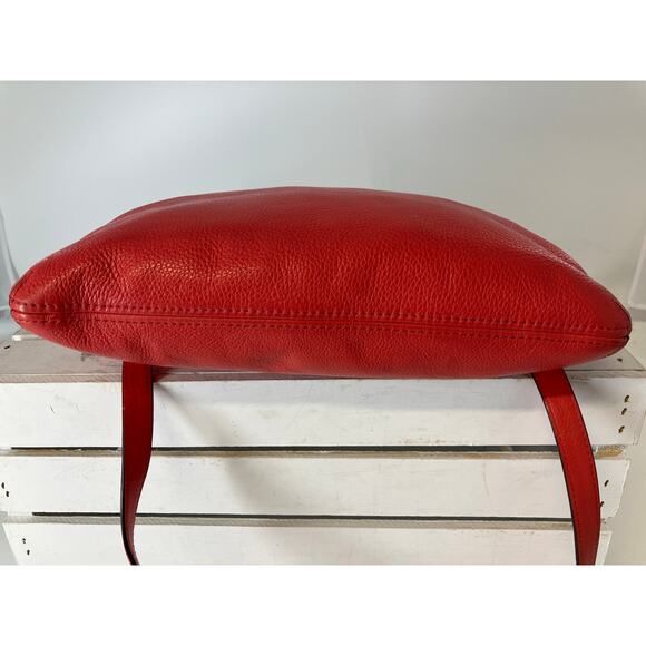 COACH 22421M MEDIUM CORAL PEBBLED LEATHER CROSSBODY BAG - Picture 9 of 12